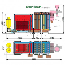 Пеллетный котел Светлобор Эко-Супер 2500 кВт